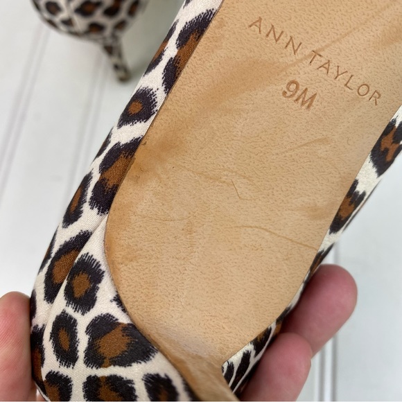 Ann Taylor Leopard fabric heels - Picture 8 of 9